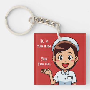 I'm Your Nurse Square (double-sided) Keychain