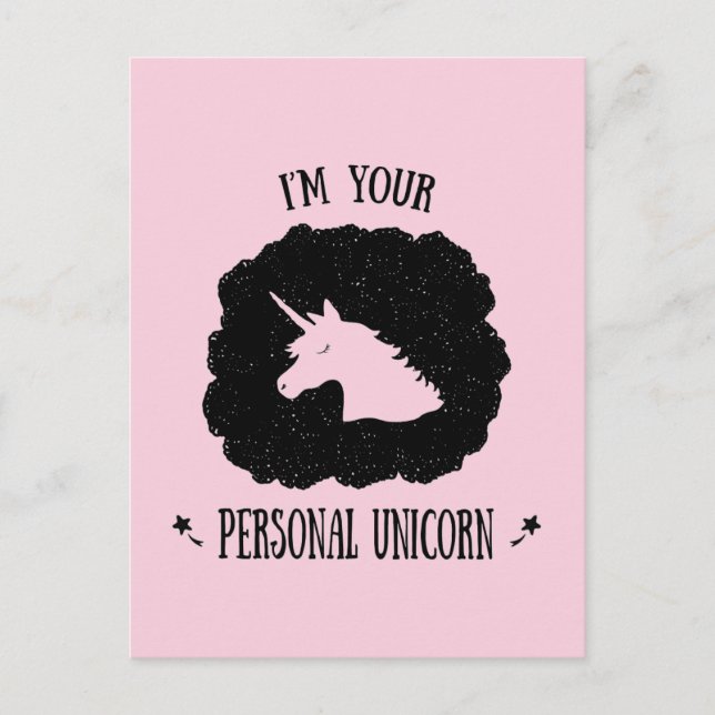 I'm Your Personal Unicorn Postcard (Front)