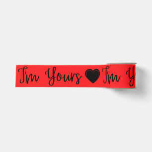 I'm Yours Black Valentine's Grosgrain Ribbon