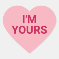 I'm yours pink cute Valentine's Day conversation