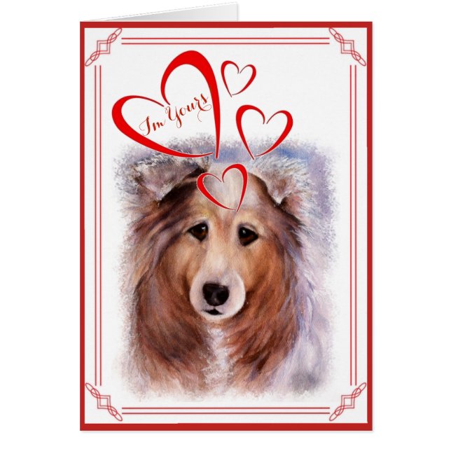 I'M YOURS VALENTINE GORGEOUS COLLIE (Front)