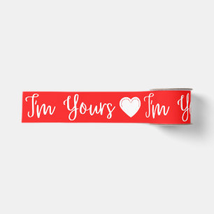 I'm Yours White Valentine's Grosgrain Ribbon
