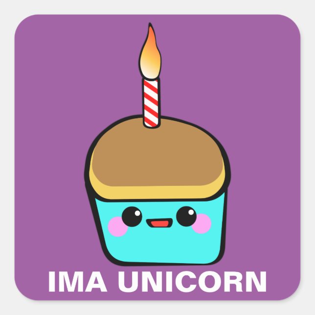 Ima Unicorn Square Sticker (Front)