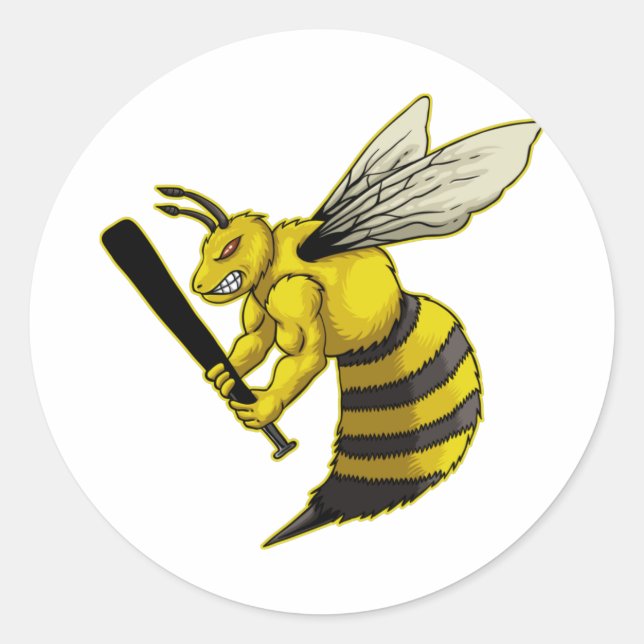 Imabee Reversed Classic Round Sticker (Front)