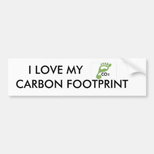 image007, I LOVE MY, CARBON FOOTPRINT Bumper Sticker