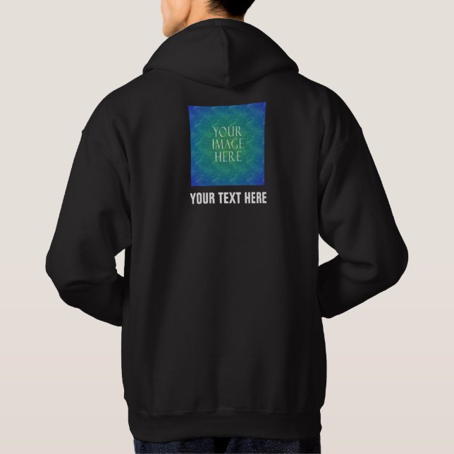 Image and Text Back Design Hoodie (Back)