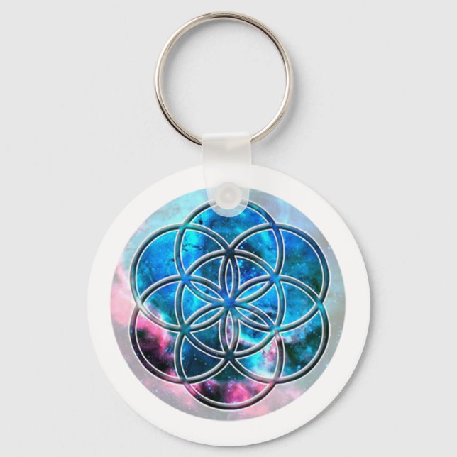 Image du nombre 7 : la Graine de Vie Key Ring (Front)