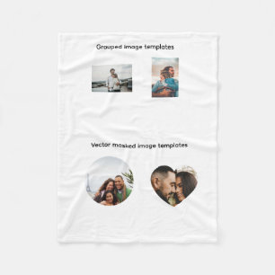 Image, grouping and masking test. fleece blanket