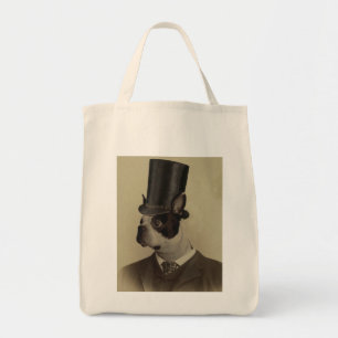 Image of a Dapper Boston terrier Tote Bag