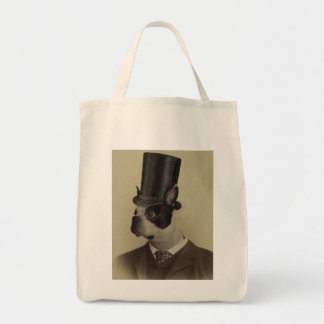 Image of a Dapper Boston terrier Tote Bag