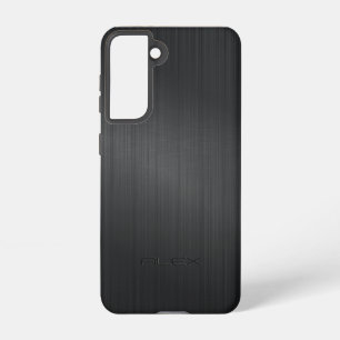 Image of a Grey Brushed Aluminium texture Samsung Galaxy Case