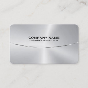 Image of a Luxury Metallic Faux Silver Texture Business Card