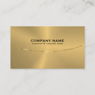 Image of a Metallic Faux Gold Texture Business Card