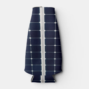 Image of a solar power panel funny bottle cooler