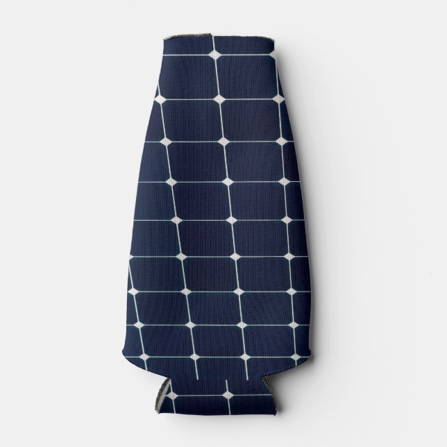 Image of a solar power panel funny bottle cooler (Front)