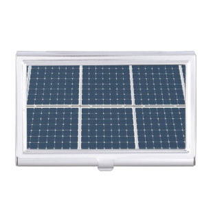 Image of a solar power panel funny business card holder