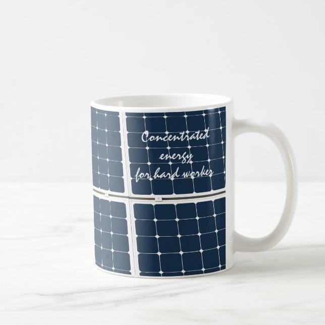 Image of a solar power panel funny coffee mug (Right)
