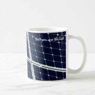 Image of a solar power panel funny coffee mug