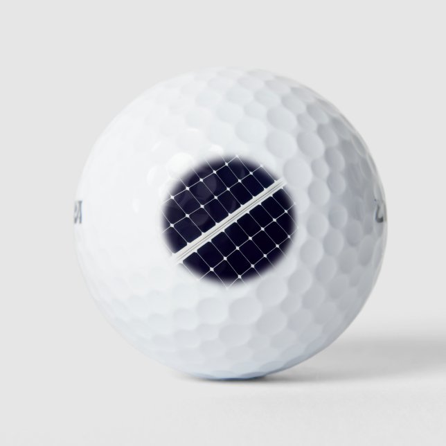 Image of a solar power panel funny golf balls (Front)