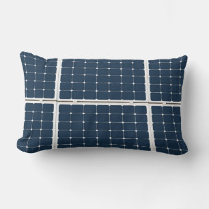 Image of a solar power panel funny lumbar cushion