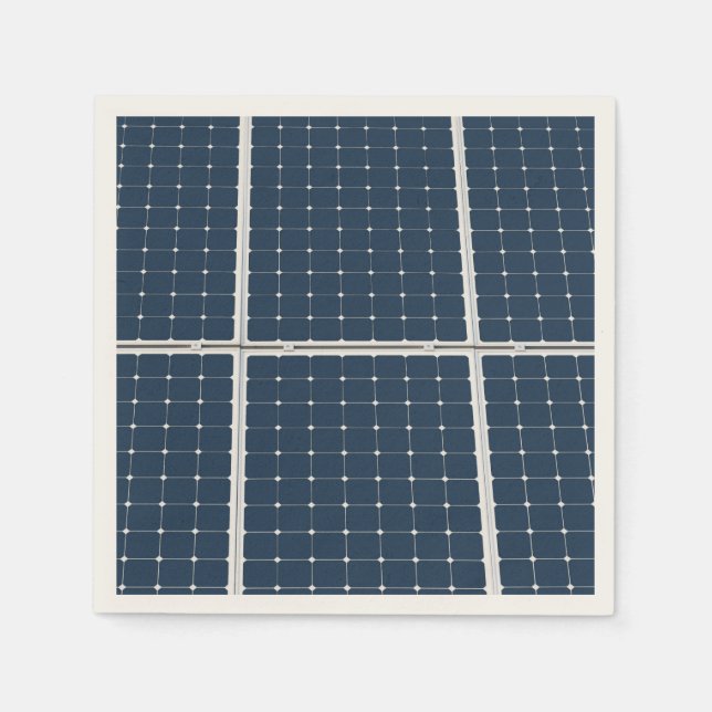 Image of a solar power panel funny napkin (Front)