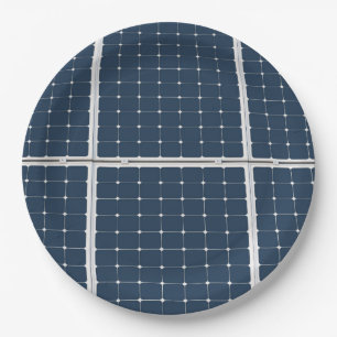 Image of a solar power panel funny paper plate