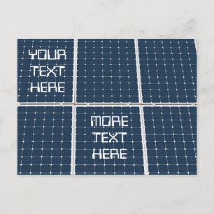 Image of a solar power panel funny postcard