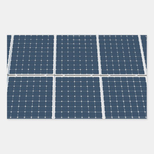 Image of a solar power panel funny rectangular sticker