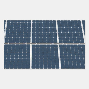 Image of a solar power panel funny rectangular sticker