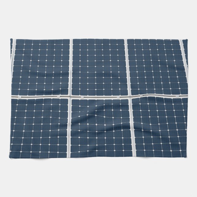 Image of a solar power panel funny tea towel (Horizontal)