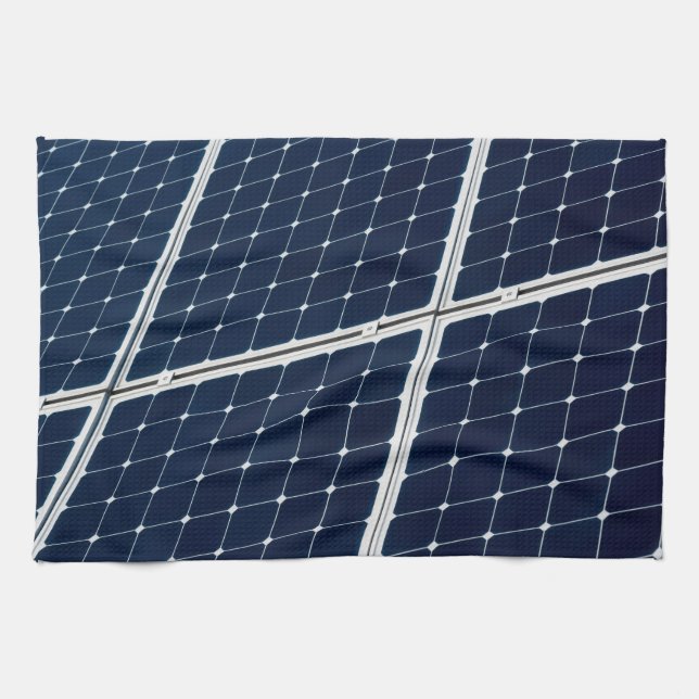 Image of a solar power panel funny tea towel (Horizontal)