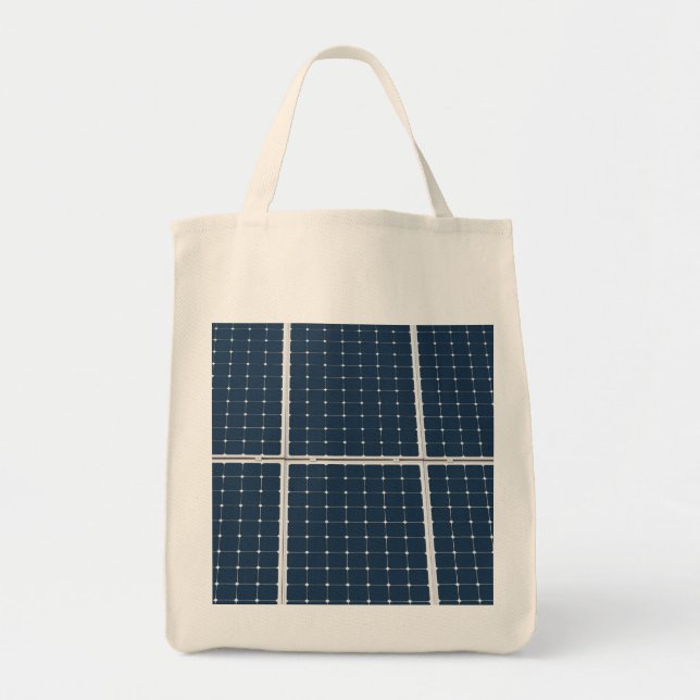 Image of a solar power panel funny tote bag (Front)