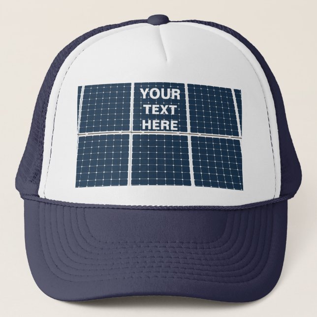 Image of a solar power panel funny trucker hat (Front)
