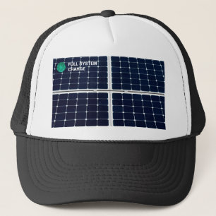 Image of a solar power panel funny trucker hat