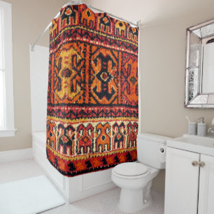 Image of a vintage carpet. Impressive texture Shower Curtain