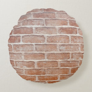Image of Background brick wall textureabstract, ag Round Cushion