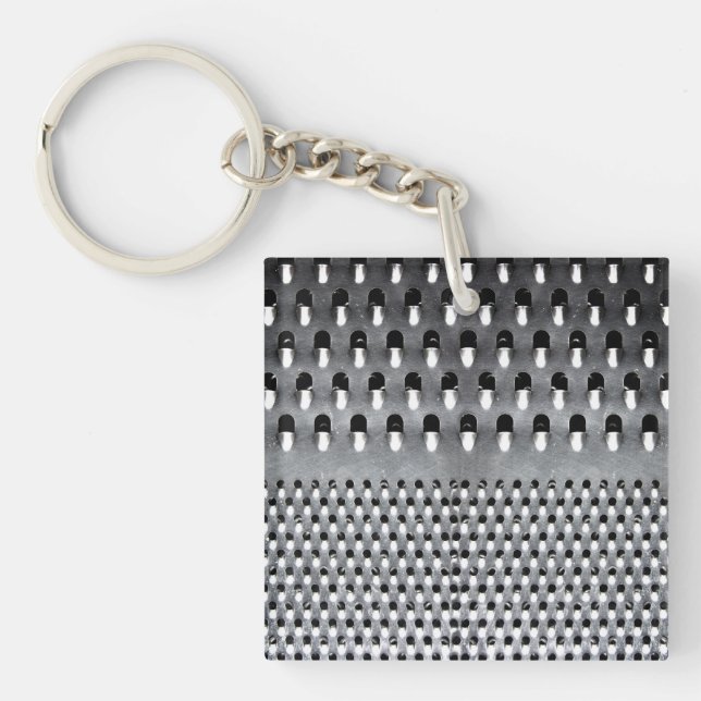 Image of Funny Cheese Grater Key Ring (Front)