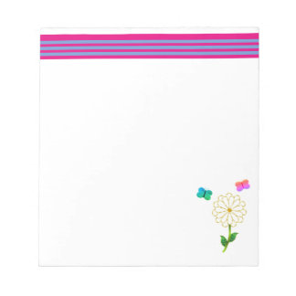 Image of Gold Flower with Butterflies Notepad