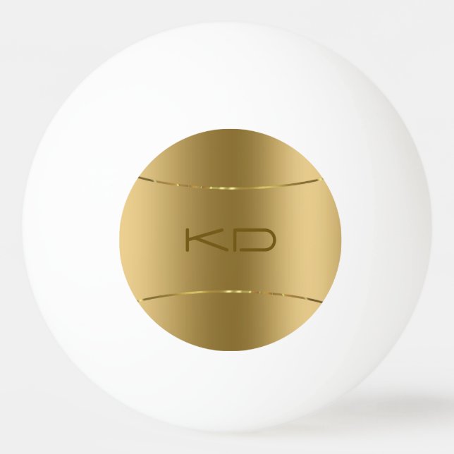 Image Of Metallic Gold - Stainless Steel Look Ping Pong Ball (Front)