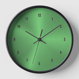 Image of metallic green background clock