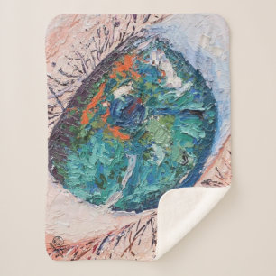 Image of my work Looking Back from the Eyes Sherpa Blanket