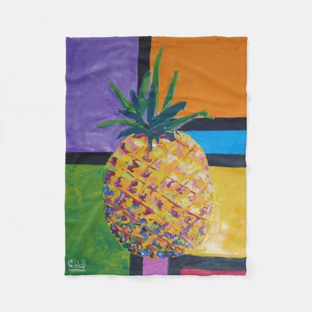 Image of my work Pineapple. Series Fleece Blanket (Front)