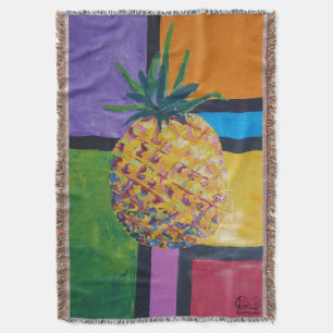 Image of my work Pineapple. Series Throw Blanket