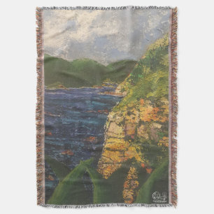 Image of my work The rock Throw Blanket
