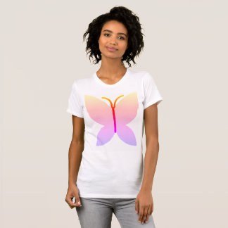 Image of Pastel Gradient Butterfly T-Shirt