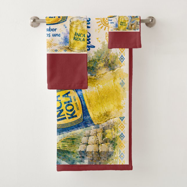 IMAGE OF PERUVIANS' DRINK BATH TOWEL SET (Insitu)