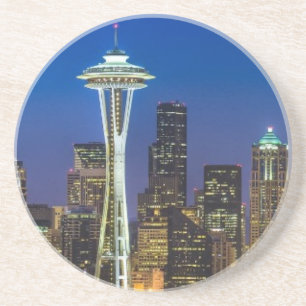 Image of Seattle Skyline in morning hours. Coaster