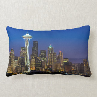Image of Seattle Skyline in morning hours. Lumbar Cushion