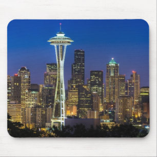 Image of Seattle Skyline in morning hours. Mouse Pad