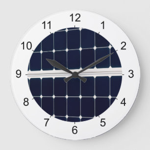 Image of solar power panel large clock